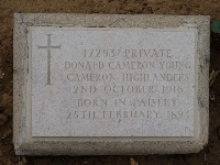 Struma Military Cemetery - Young, Donald Cameron